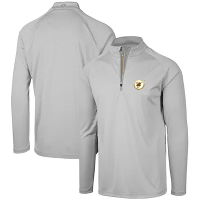 San Diego Padres Levelwear Orion Historic Logo Raglan Quarter-Zip Jacket - Gray