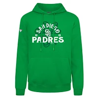 Men's Levelwear  Green San Diego Padres St. Patrick's Day Podium Shamrock Pullover Hoodie