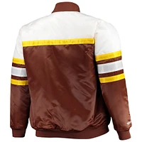 Men's Mitchell & Ness Brown/Gold San Diego Padres Big Tall Coaches Satin Full-Snap Jacket