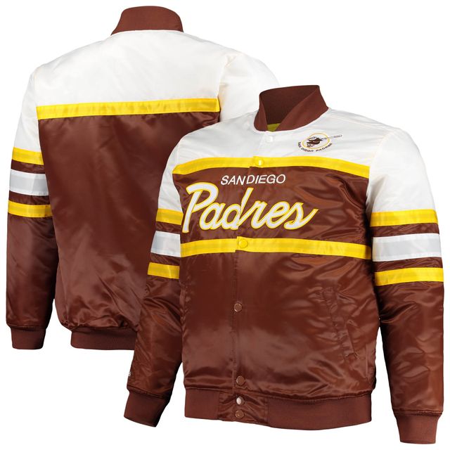 PRF PADRES MARRON OR MLB HOMMES B&T MNC COACHES VESTE EN SATIN JACMENXHW