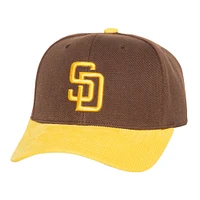 Casquette Snapback en velours côtelé Pro San Diego Padres Mitchell & Ness marron pour hommes