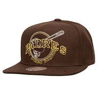 Men's Mitchell & Ness Brown San Diego Padres Double Up Snapback Hat