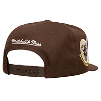 Men's Mitchell & Ness Brown San Diego Padres Double Up Snapback Hat