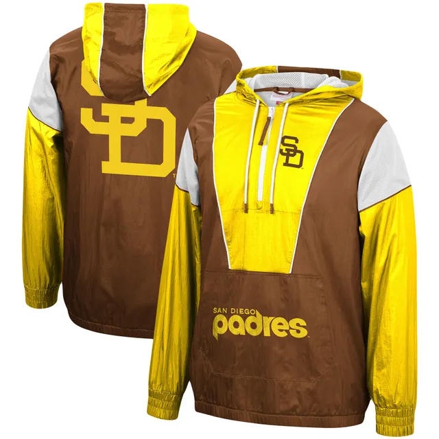 San Diego Padres Mitchell & Ness Undeniable Full-Zip Hoodie Windbreaker  Jacket - Brown