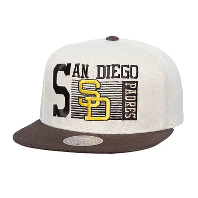 Casquette Snapback Speed ​​​​Zone crème San Diego Padres Cooperstown Collection Mitchell & Ness pour hommes