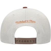 Casquette Snapback à panneau Knock Out des San Diego Padres Mitchell & Ness gris/marron pour hommes