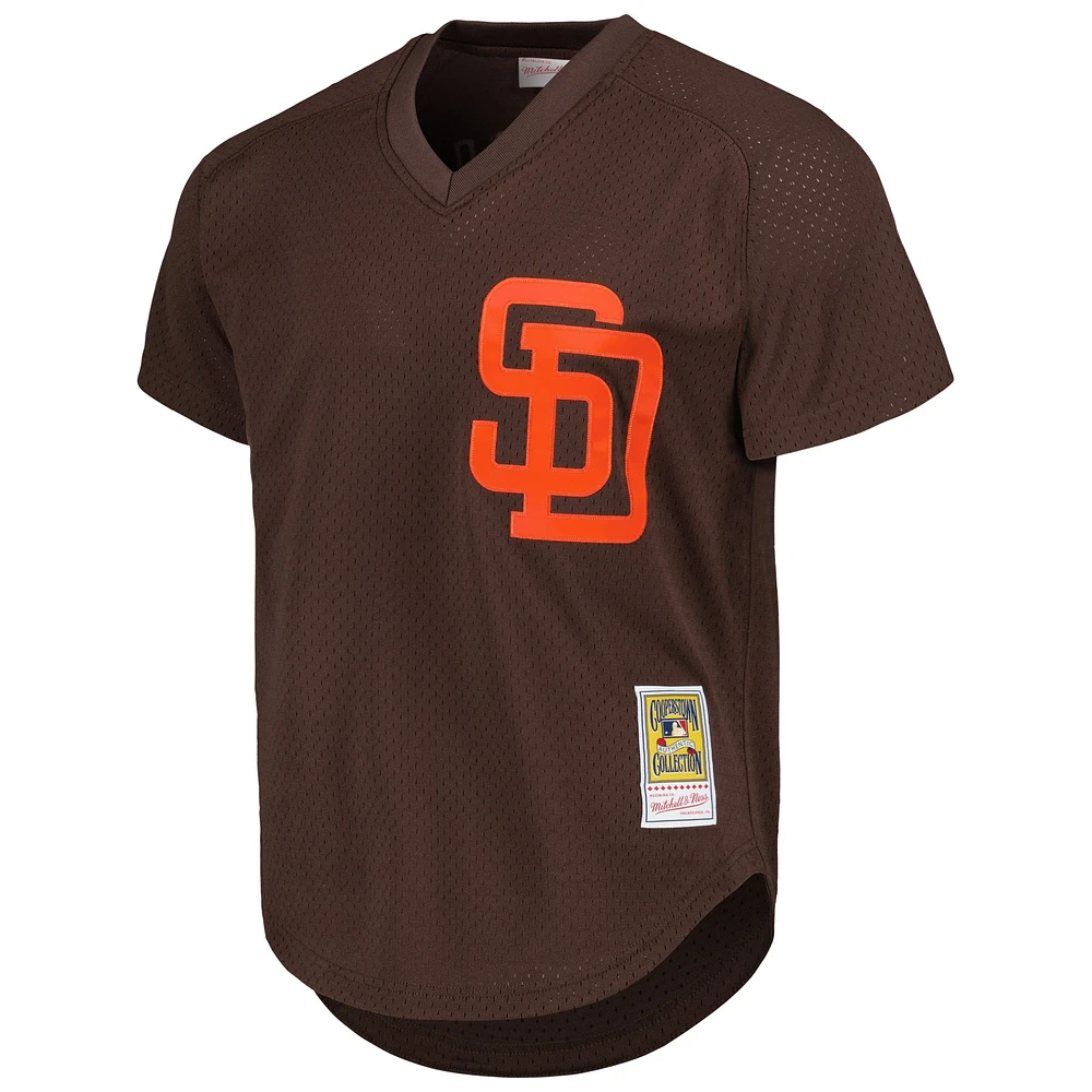 Men's Mitchell & Ness Tony Gwynn Brown San Diego Padres 1985 Authentic Cooperstown Collection Mesh Batting Practice Jersey