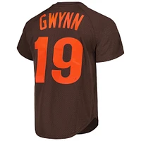 Men's Mitchell & Ness Tony Gwynn Brown San Diego Padres 1985 Authentic Cooperstown Collection Mesh Batting Practice Jersey