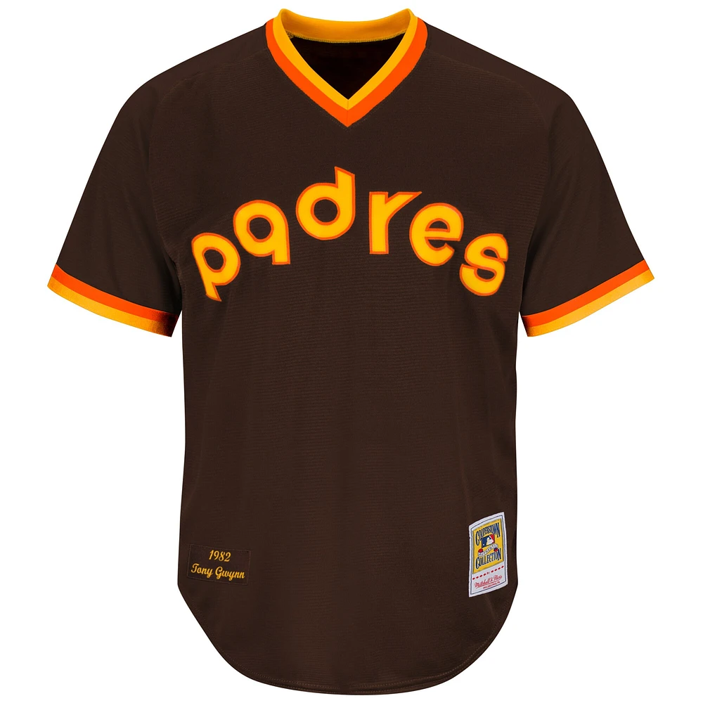 Maillot authentique Mitchell & Ness Tony Gwynn Brown des San Diego Padres pour homme