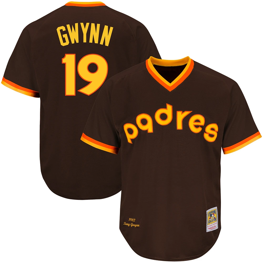 Maillot authentique Mitchell & Ness Tony Gwynn Brown des San Diego Padres pour homme