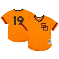 Men's Mitchell & Ness Tony Gwynn Gold San Diego Padres 1982 Authentic Cooperstown Collection Mesh Batting Practice Jersey