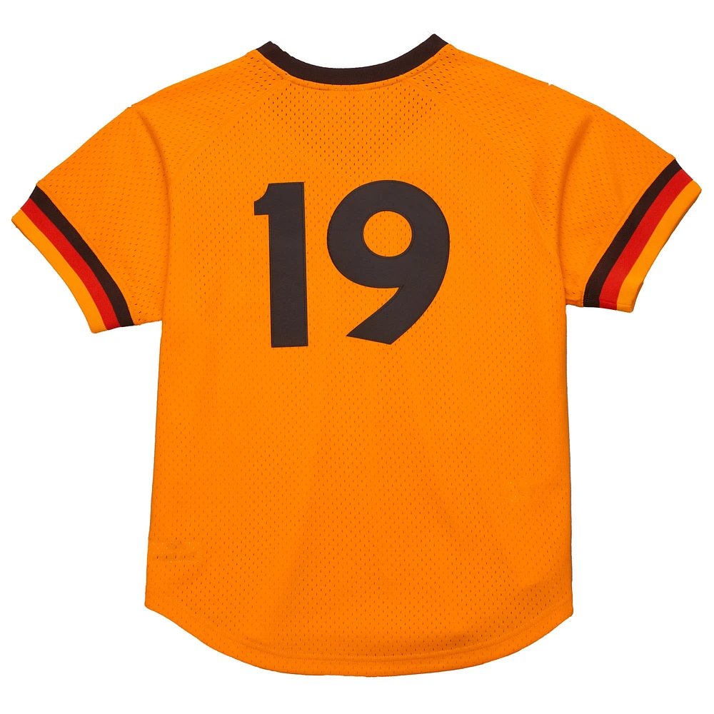 Men's Mitchell & Ness Tony Gwynn Gold San Diego Padres 1982 Authentic Cooperstown Collection Mesh Batting Practice Jersey