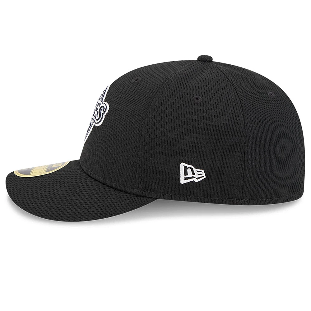 Men's New Era Black San Diego Padres 2025 MLB Clubhouse Low Profile 59FIFTY Fitted Hat