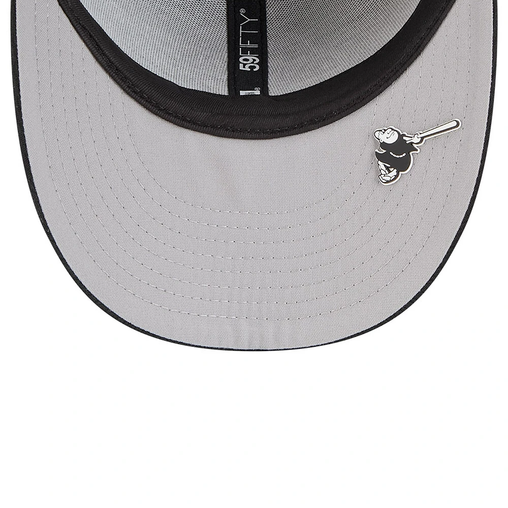Men's New Era Black San Diego Padres 2025 MLB Clubhouse Low Profile 59FIFTY Fitted Hat