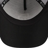 Men's New Era Black San Diego Padres A-Frame 9FORTY Trucker Adjustable Hat