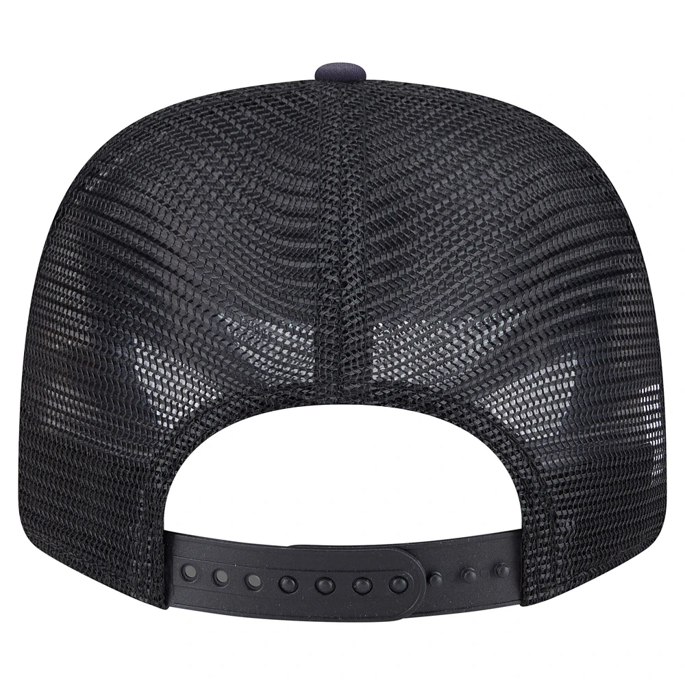 Men's New Era Black San Diego Padres Adventure Drinks Pattern 9SEVENTY Stretch-Snap Hat