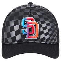 Casquette ajustable noire San Diego Padres Gradient 9FORTY A-Frame M-Crown Trucker de New Era pour homme