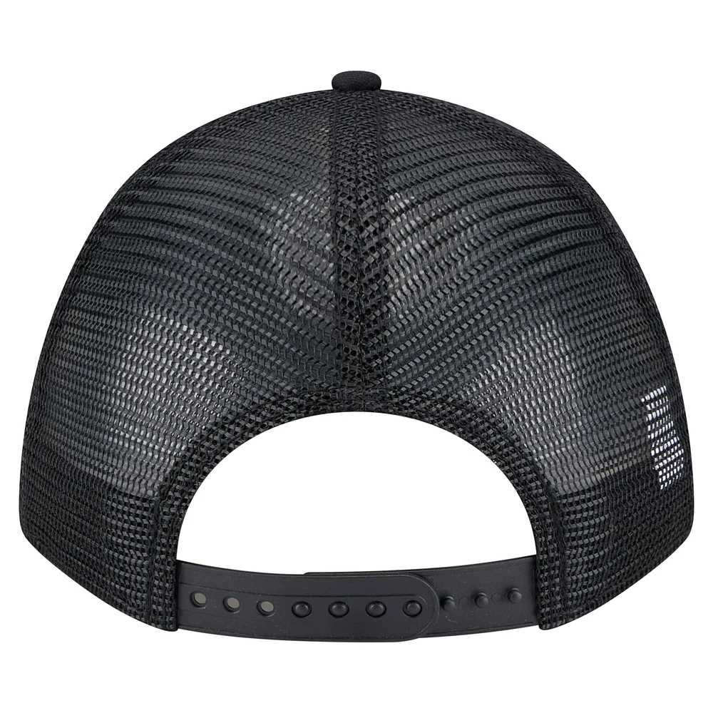 Casquette ajustable noire San Diego Padres Gradient 9FORTY A-Frame M-Crown Trucker de New Era pour homme