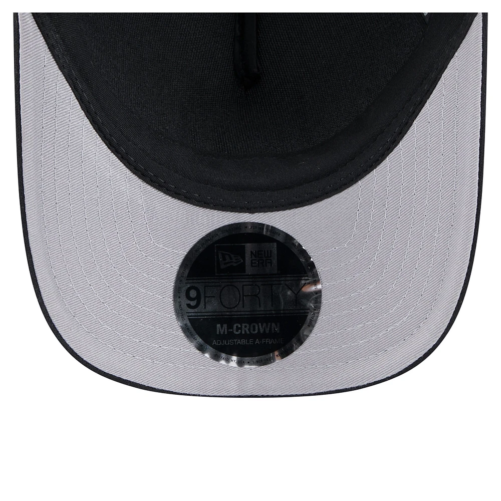 Casquette ajustable noire San Diego Padres Gradient 9FORTY A-Frame M-Crown Trucker de New Era pour homme
