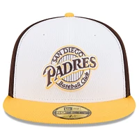 Men's New Era Brown/Gold San Diego Padres 2025 MLB Clubhouse 59FIFTY Fitted Hat