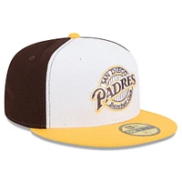 Men's New Era Brown/Gold San Diego Padres 2025 MLB Clubhouse 59FIFTY Fitted Hat