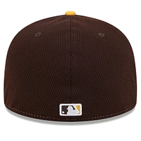 Men's New Era Brown/Gold San Diego Padres 2025 MLB Clubhouse 59FIFTY Fitted Hat