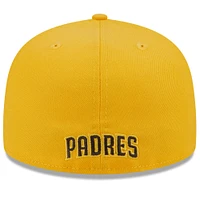 Casquette ajustée 59FIFTY San Diego Padres Gameday Sideswipe marron/or New Era pour homme