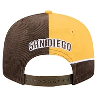 Men's New Era Brown/Gold San Diego Padres Retro Split Corduroy Snapback Hat