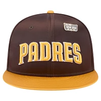 Men's New Era Brown/Gold San Diego Padres Satin 59FIFTY Fitted Hat