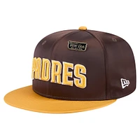 Men's New Era Brown/Gold San Diego Padres Satin 59FIFTY Fitted Hat