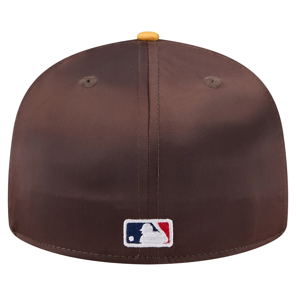 Men's New Era Brown/Gold San Diego Padres Satin 59FIFTY Fitted Hat