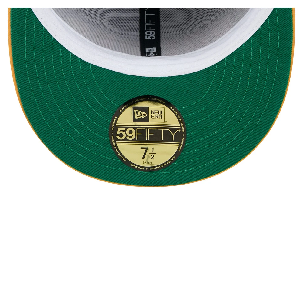 Men's New Era Brown/Gold San Diego Padres Satin 59FIFTY Fitted Hat