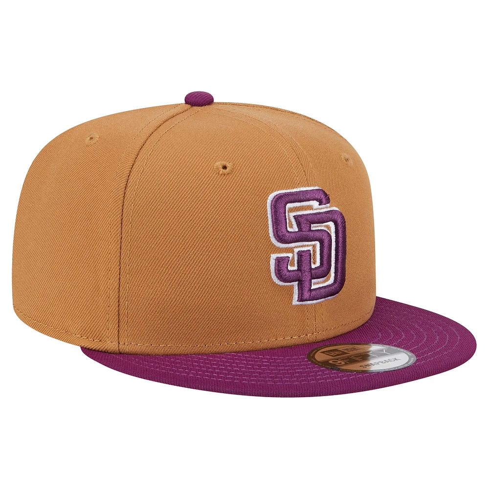 Men's New Era Brown/Purple San Diego Padres Color Pack Two-Tone 9FIFTY Snapback Hat