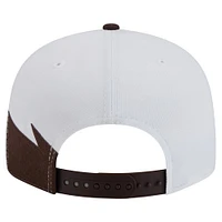 Men's New Era Brown/White San Diego Padres Jagged 9FIFTY Snapback Hat