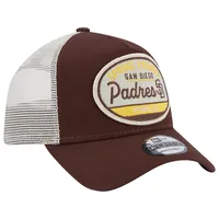 Men's Fanatics Branded Brown/Gold San Diego Padres Two-Tone Patch Trucker Adjustable Hat