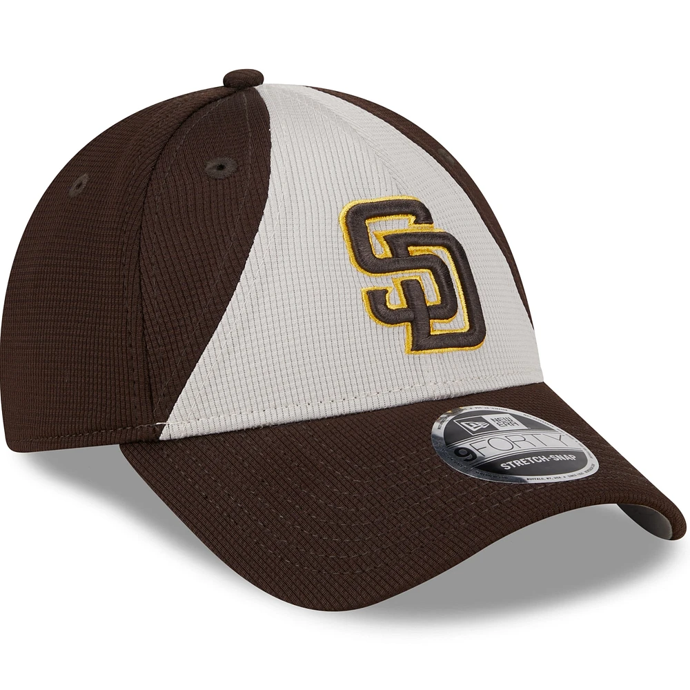 Men's New Era  Brown San Diego Padres 2025 Batting Practice 9FORTY Adjustable Hat