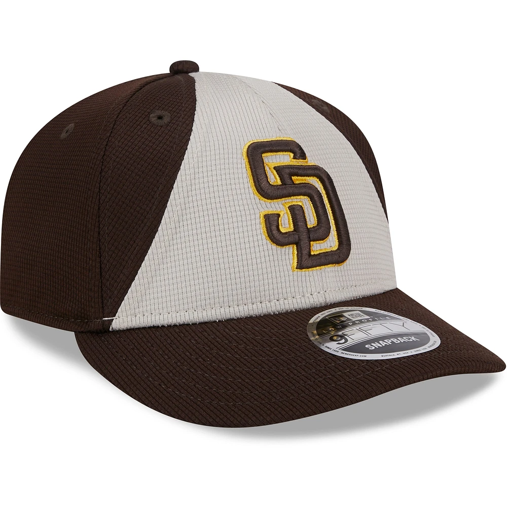 Men's New Era  Brown San Diego Padres 2025 Batting Practice Low Profile 9FIFTY Snapback Hat