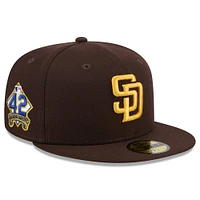 Men's New Era  Brown San Diego Padres 2025 Jackie Robinson Day 59FIFTY Fitted Hat