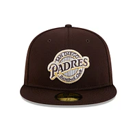 Men's New Era Brown San Diego Padres 2025 MLB Clubhouse 59FIFTY Fitted Hat