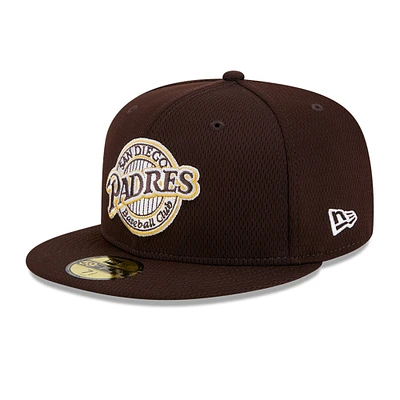 Men's New Era Brown San Diego Padres 2025 MLB Clubhouse 59FIFTY Fitted Hat