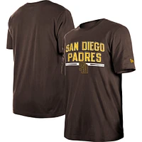 T-shirt d'entraînement au bâton San Diego Padres New Era marron pour homme