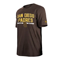 T-shirt d'entraînement au bâton San Diego Padres New Era marron pour homme