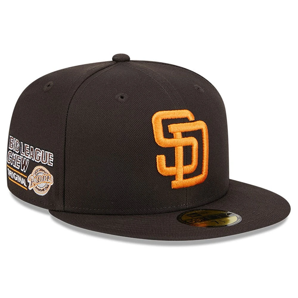 Casquette ajustée 59FIFTY marron des San Diego Padres Big League Chew Team New Era pour hommes