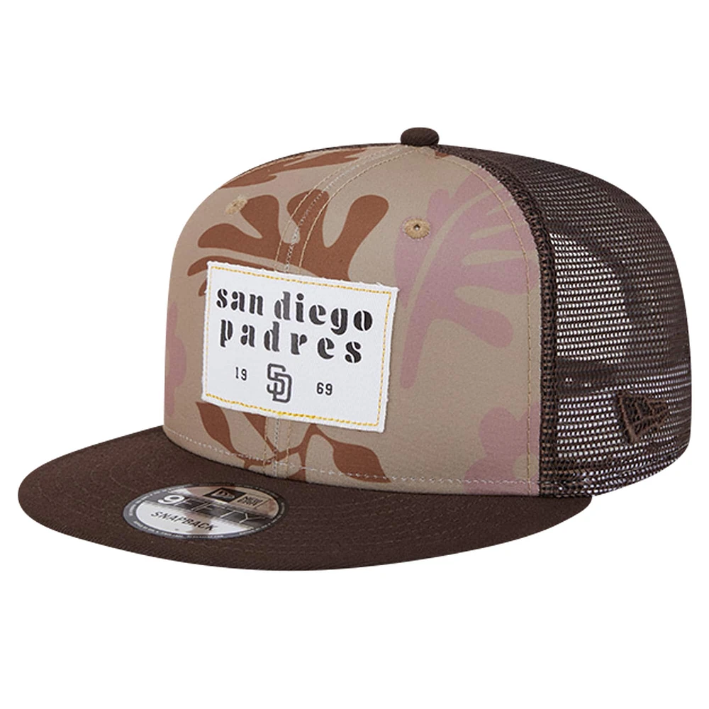 Men's New Era Brown San Diego Padres Bikini Bottom Trucker 9FIFTY Snapback Hat