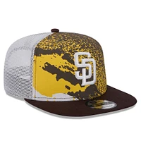 Casquette Snapback San Diego Padres Court Sport 9FIFTY New Era marron pour hommes