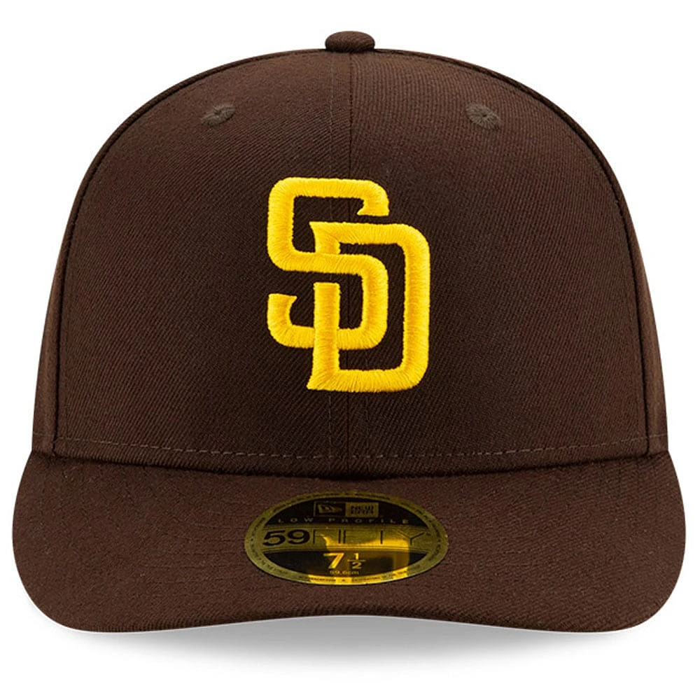 Casquette ajustée 59FIFTY à profil bas du Temple de la renommée baseball national des San Diego Padres New Era marron pour hommes