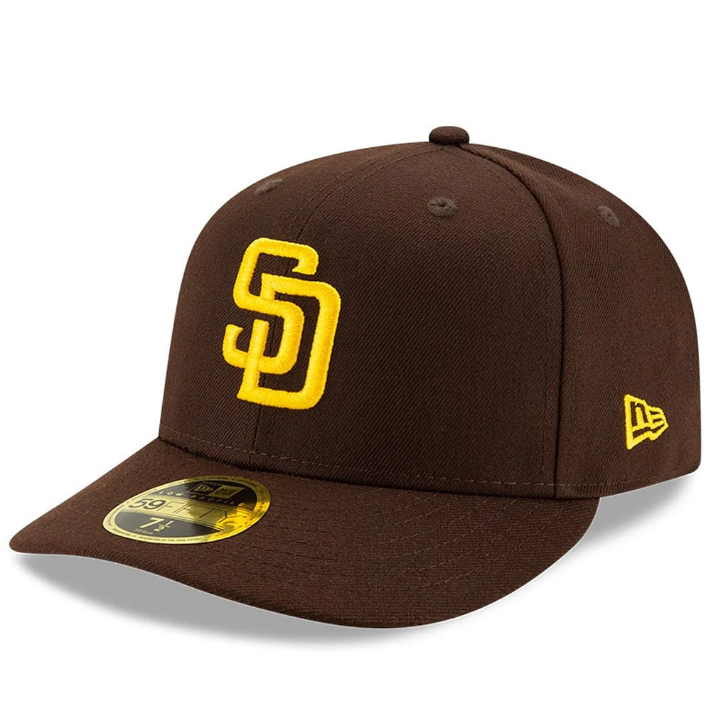 Casquette ajustée 59FIFTY à profil bas du Temple de la renommée baseball national des San Diego Padres New Era marron pour hommes