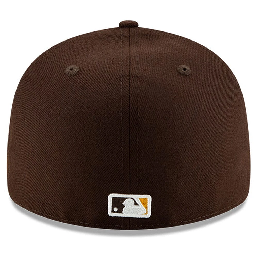 Casquette ajustée 59FIFTY à profil bas du Temple de la renommée baseball national des San Diego Padres New Era marron pour hommes