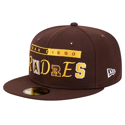 Casquette ajustée San Diego Padres Ransom 59FIFTY marron New Era pour homme