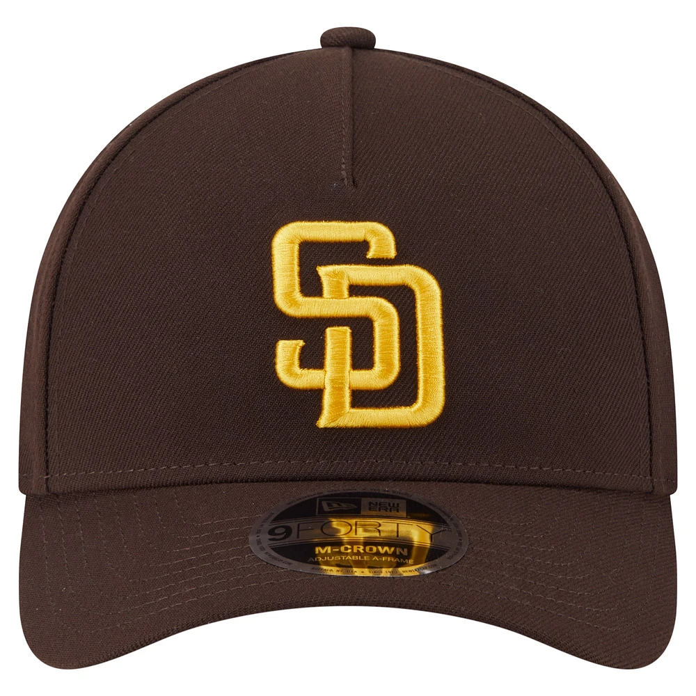 Casquette ajustable 9FORTY San Diego Padres de New Era pour homme marron